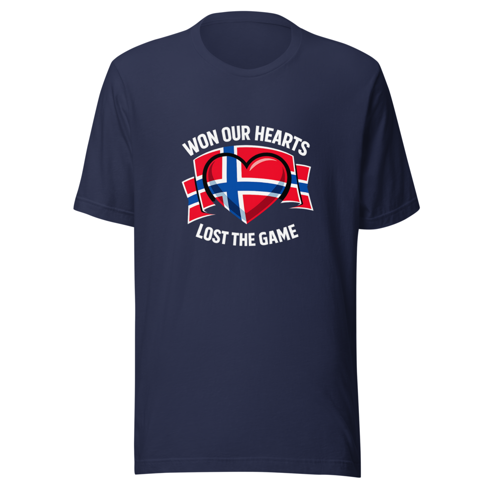 Lost The Game Won Hearts Norway Fan T-Shirt - Image 4