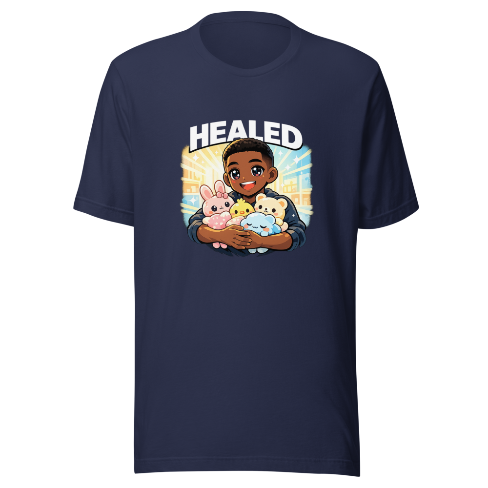 Kawaii Eyes Black Man HEALED Vibe Tee - Image 4