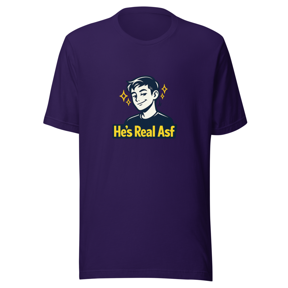He's Real Asf Viral Tweet T-Shirt - Image 3