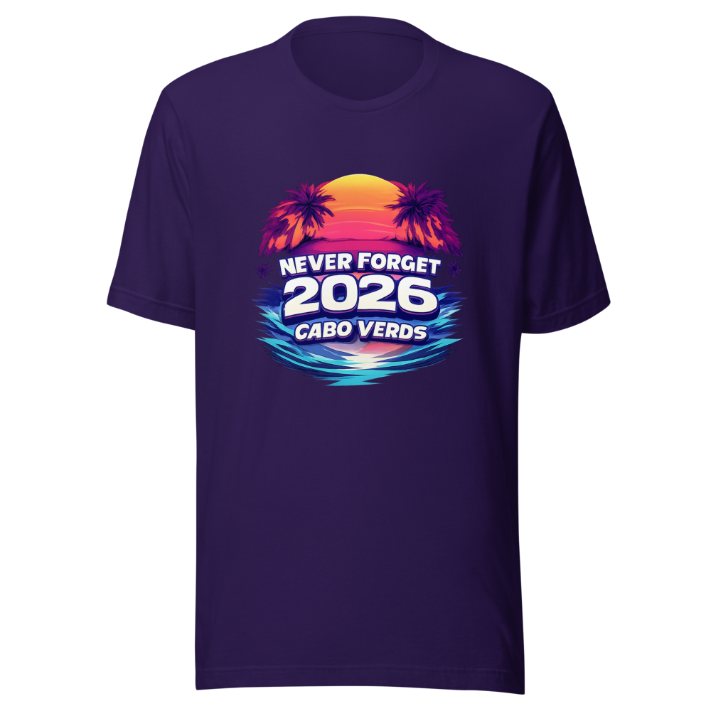 Never Forget 2026 Cabo Verde Retro Vibes Tee - Image 3