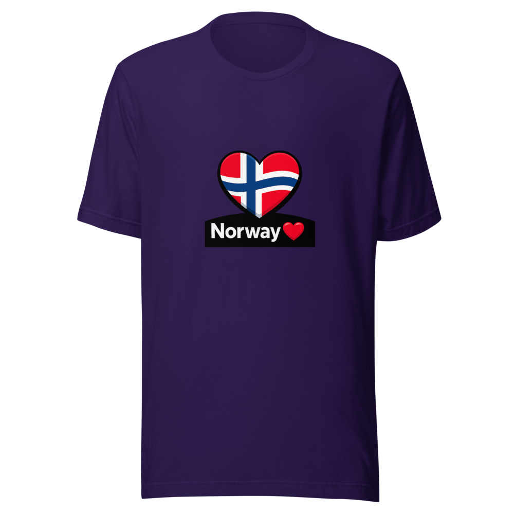 Norway's Pride Haaland Heart Flag T-Shirt - Image 3