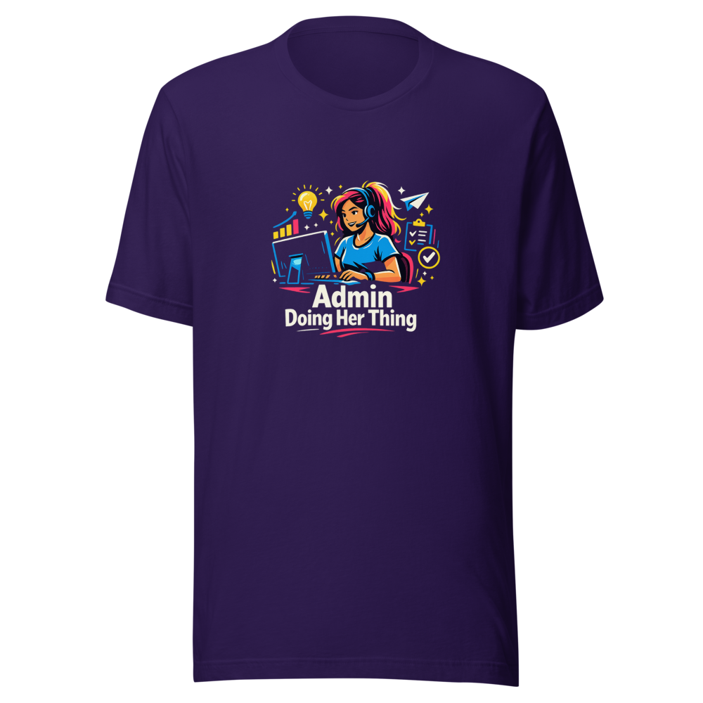 Admin Doing Her Thing Viral Meme T-Shirt - Image 3