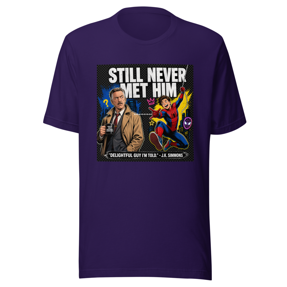 J.K. Simmons Never Met Tom Holland Spider-Man T-Shirt - Image 3
