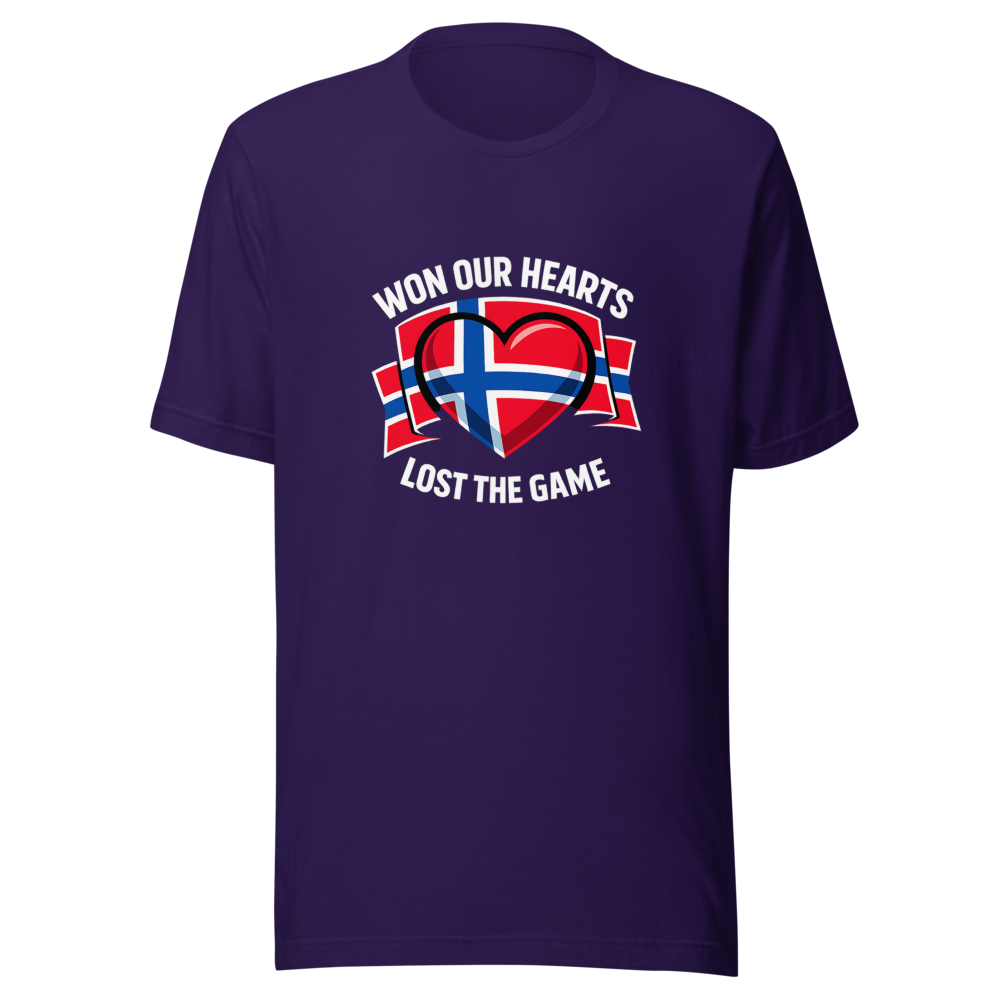 Lost The Game Won Hearts Norway Fan T-Shirt - Image 3