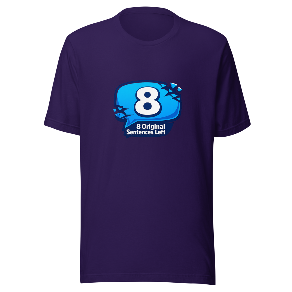 8 Original Sentences Left T-Shirt - Image 3