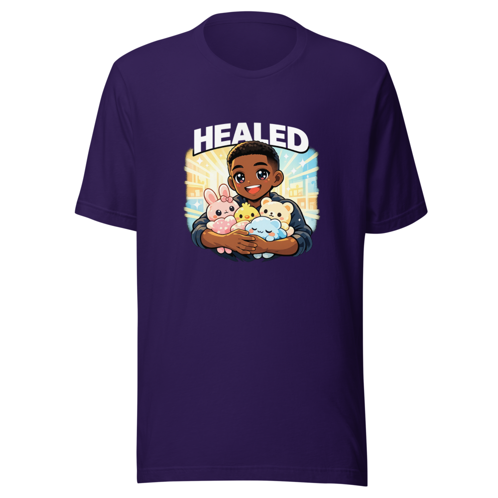 Kawaii Eyes Black Man HEALED Vibe Tee - Image 3