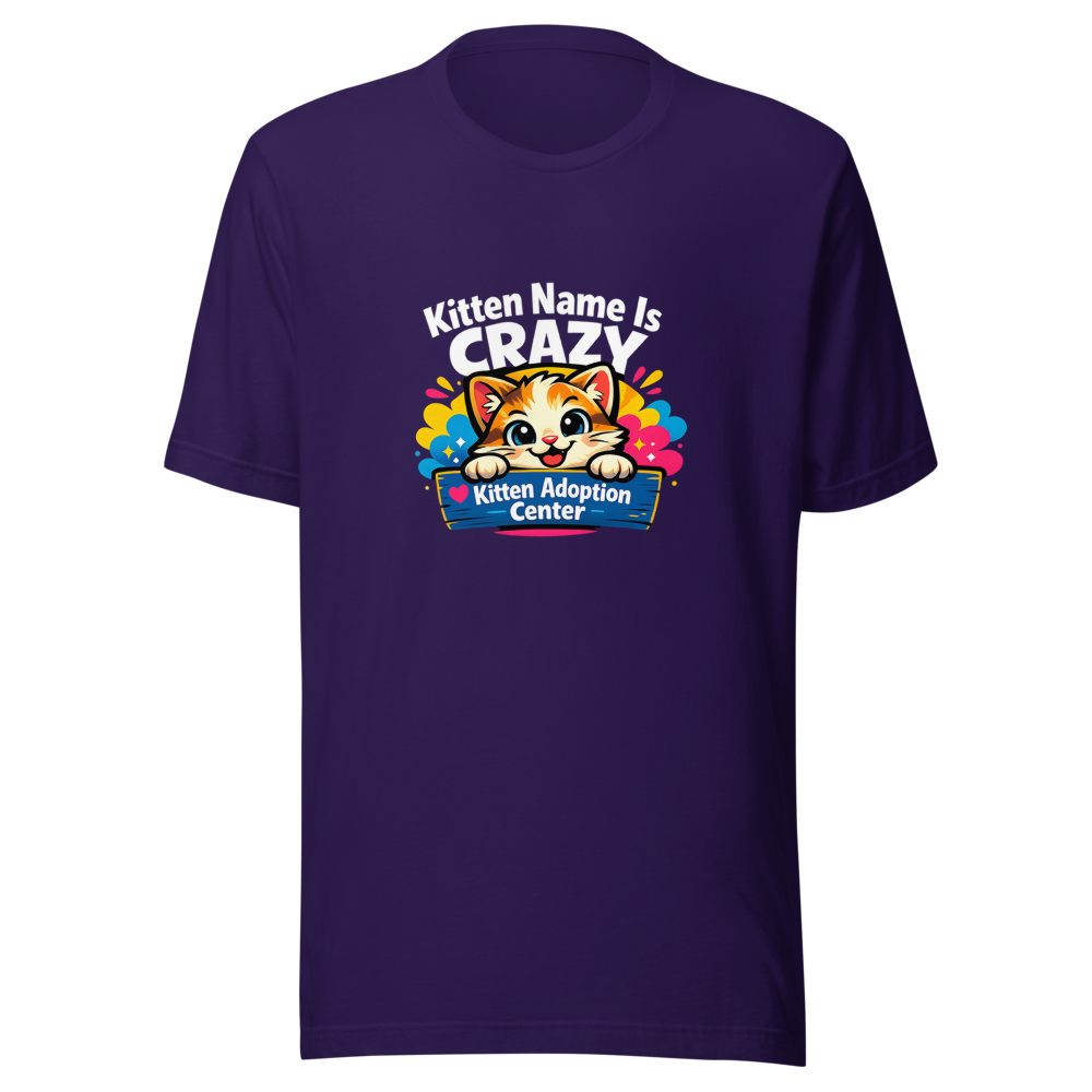 Crazy Kitten Name Viral Meme T-Shirt - Image 3