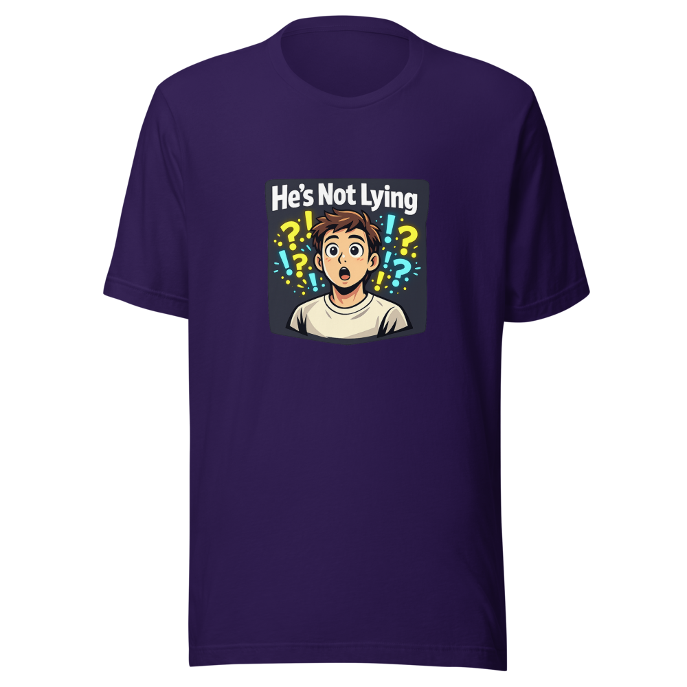 He's Not Lying Viral Meme T-Shirt - Image 3