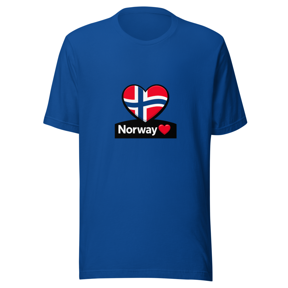 Norway's Pride Haaland Heart Flag T-Shirt - Image 8