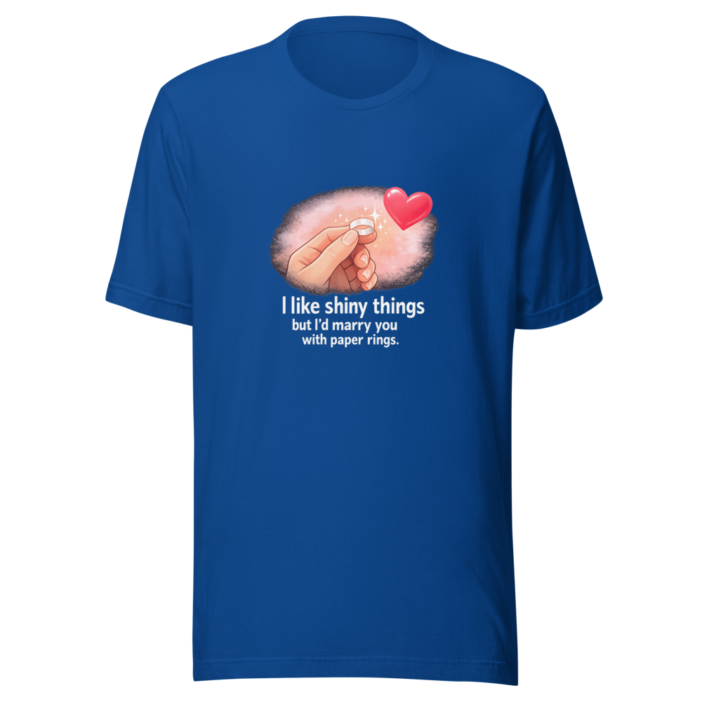 Paper Rings I'd Marry You T-Shirt - Image 8