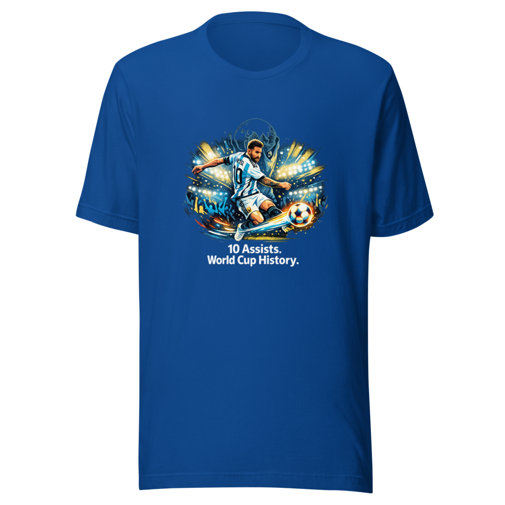Messi's Record 10th World Cup Assist Tee - Image 8
