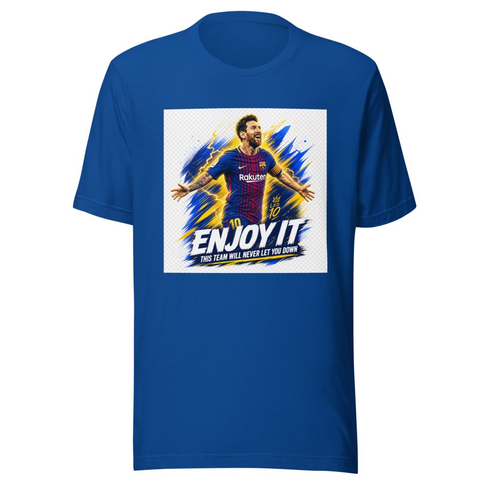 Messi: Enjoy It! Team Never Lets You Down Tee - Image 8
