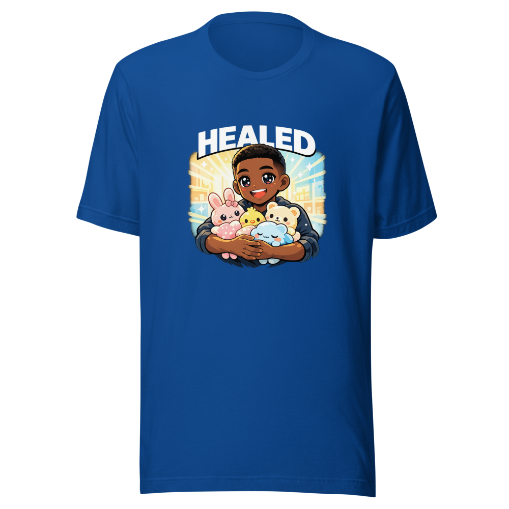 Kawaii Eyes Black Man HEALED Vibe Tee - Image 8