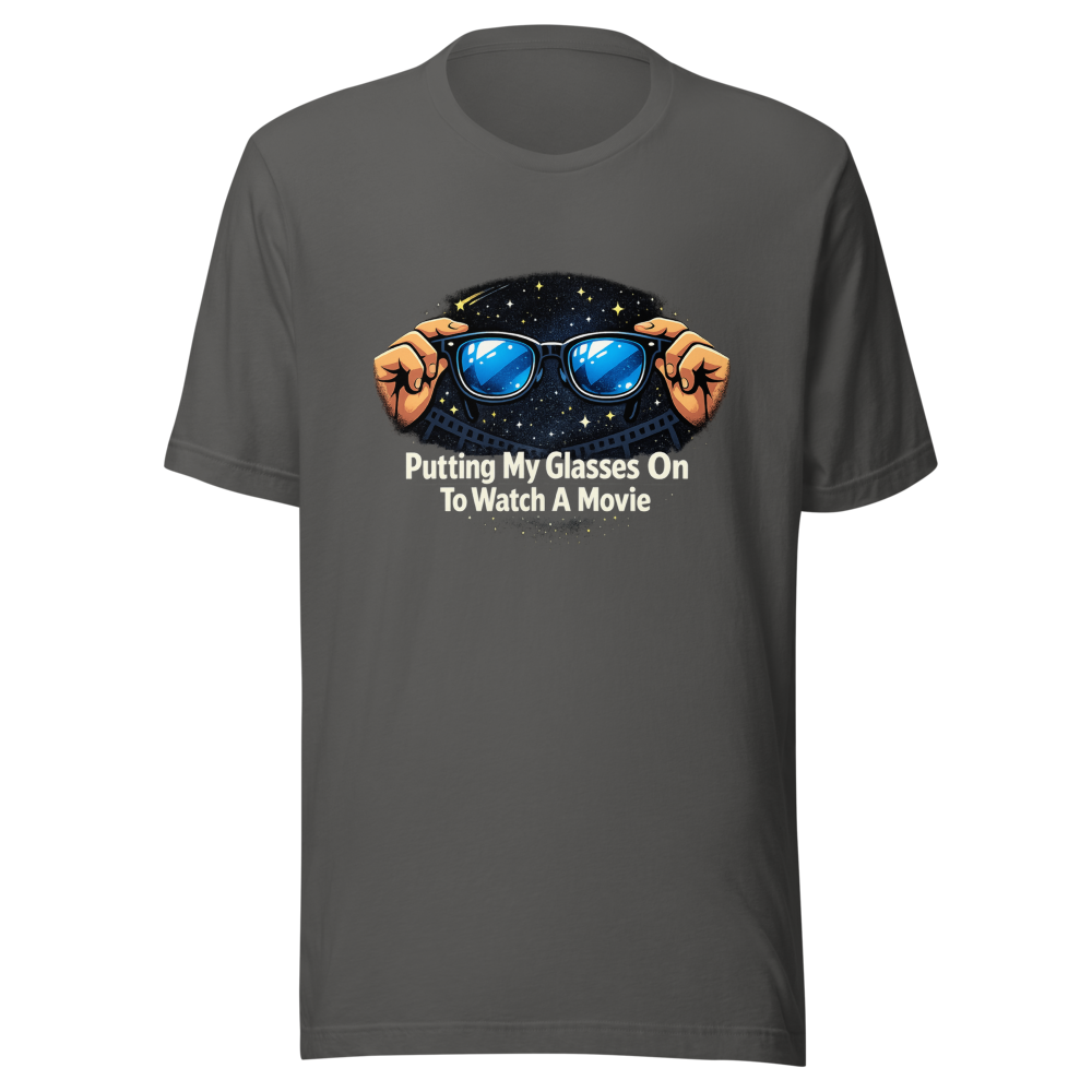 Putting My Glasses On To Watch Movie T-Shirt - Image 11