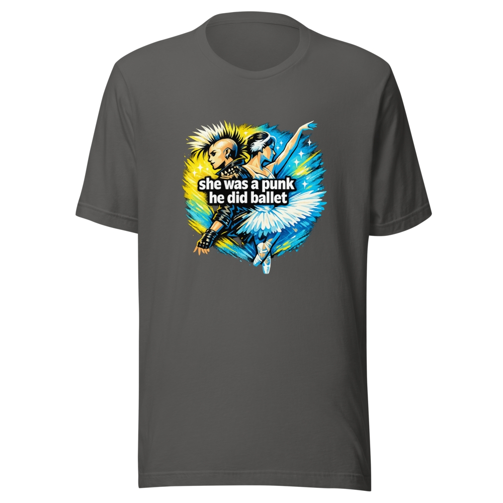 Punk & Ballet Aesthetic T-Shirt: She Was A Punk - Image 11