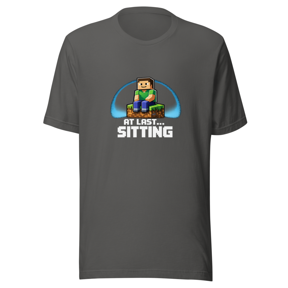 Minecraft Sitting Meme T-Shirt - Image 11