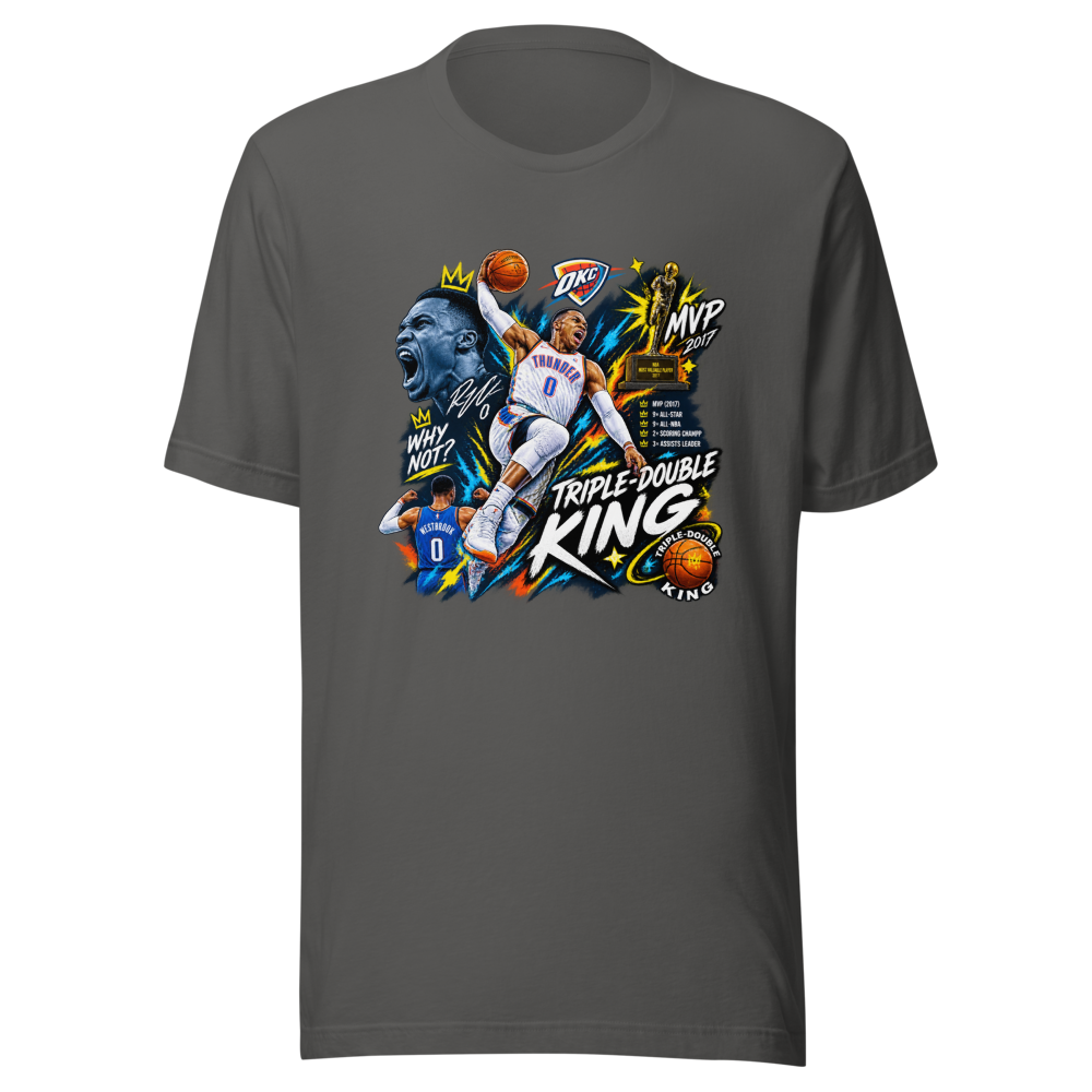 Russell Westbrook Triple-Double King T-Shirt - Image 11