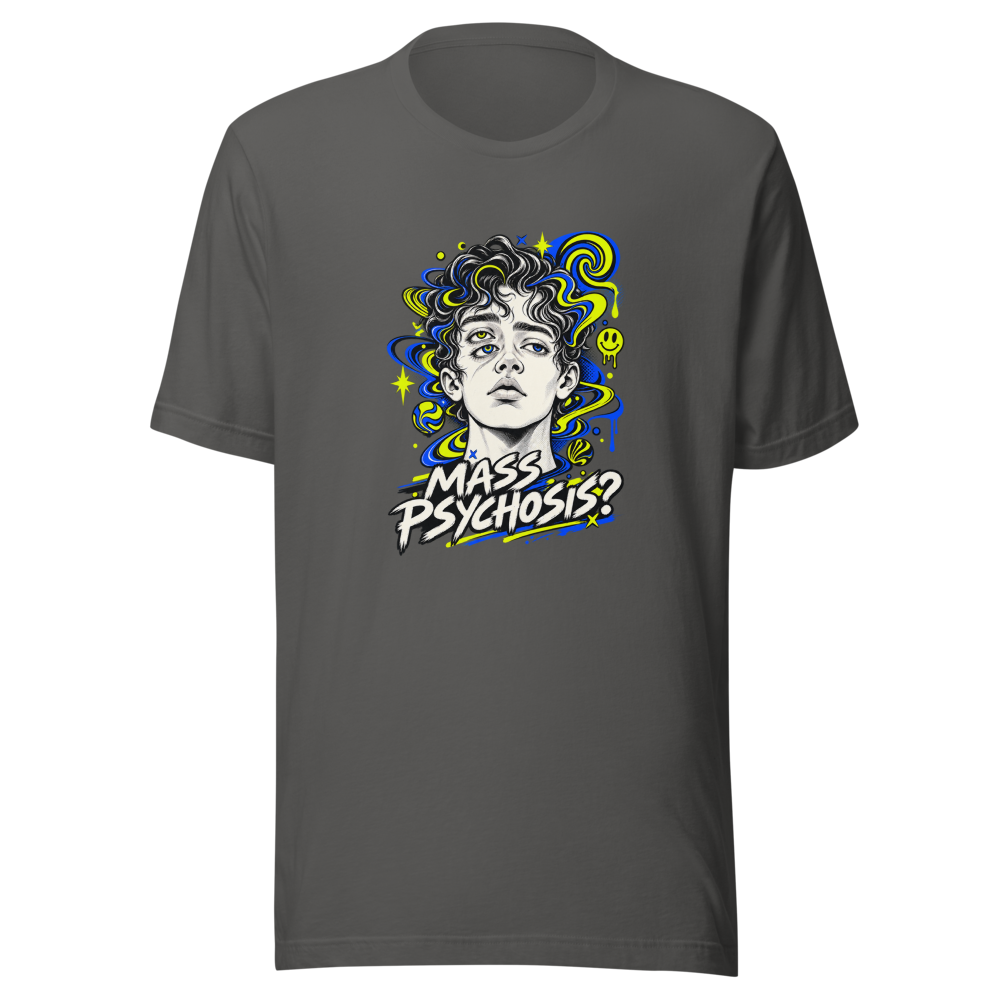 Mass Psychosis Meme T-Shirt - Is He Real? - Image 11