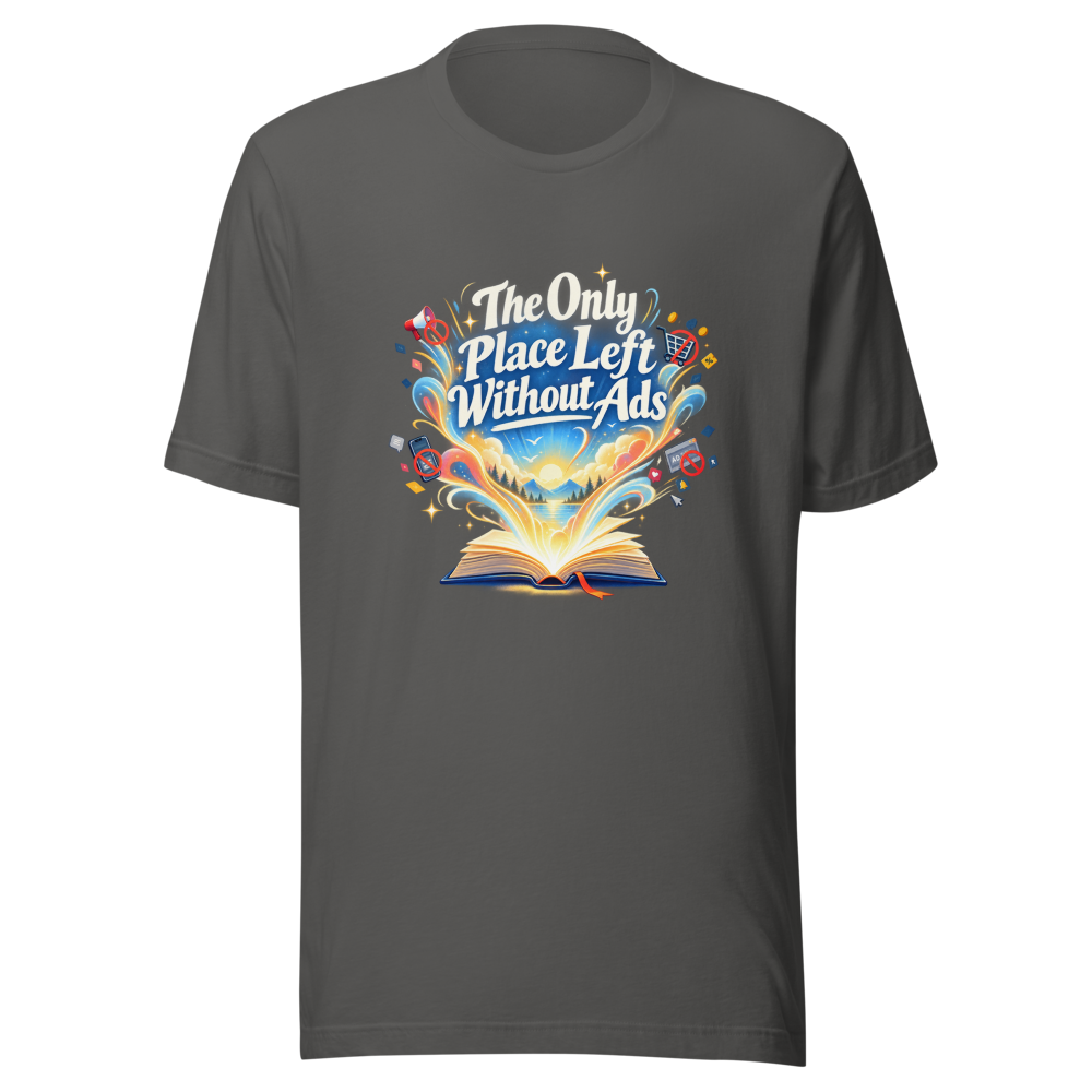 Escape the Ads: Book Lover's Tee - Image 11