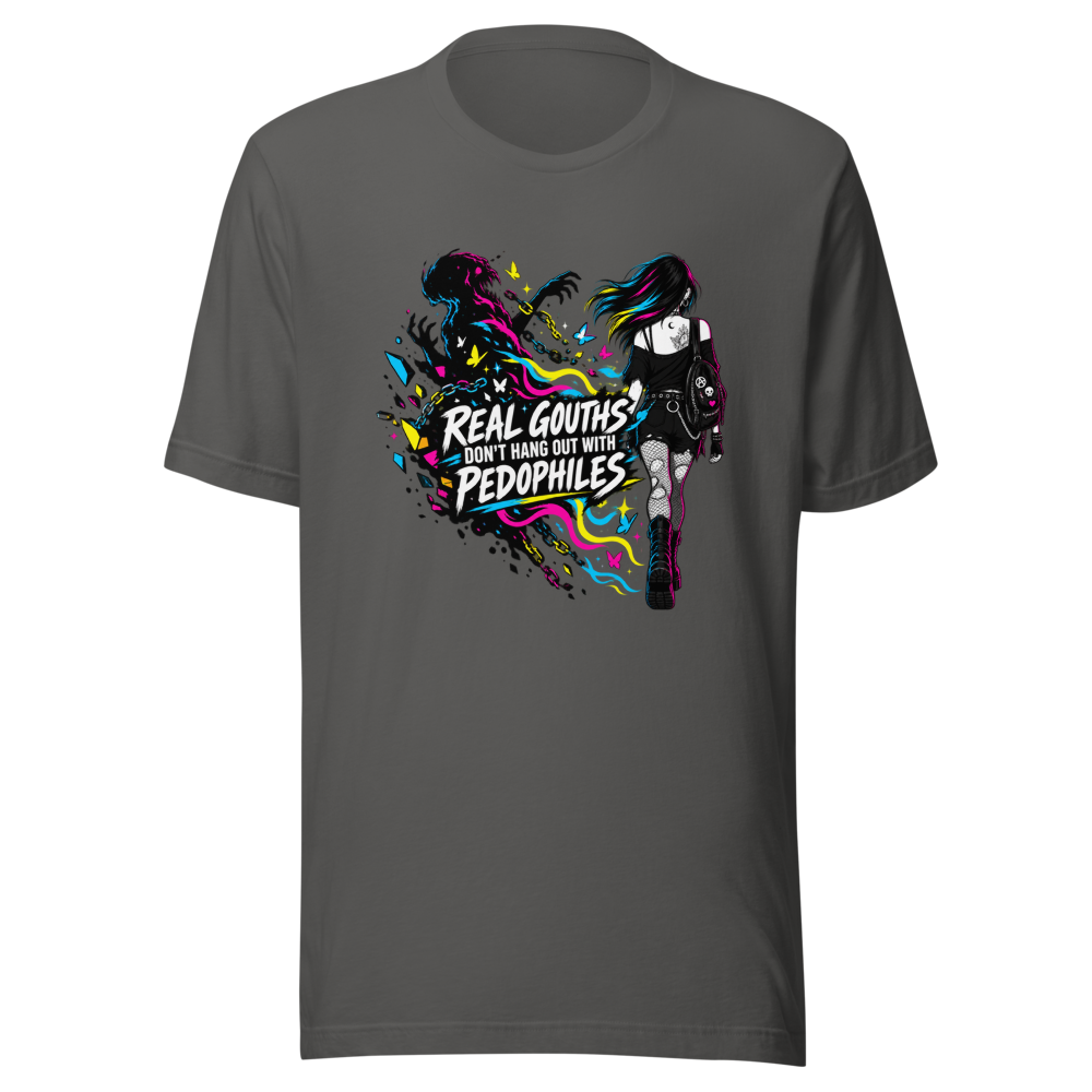 Real Goths Don't Hang Out With Pedophiles Tee - Image 11