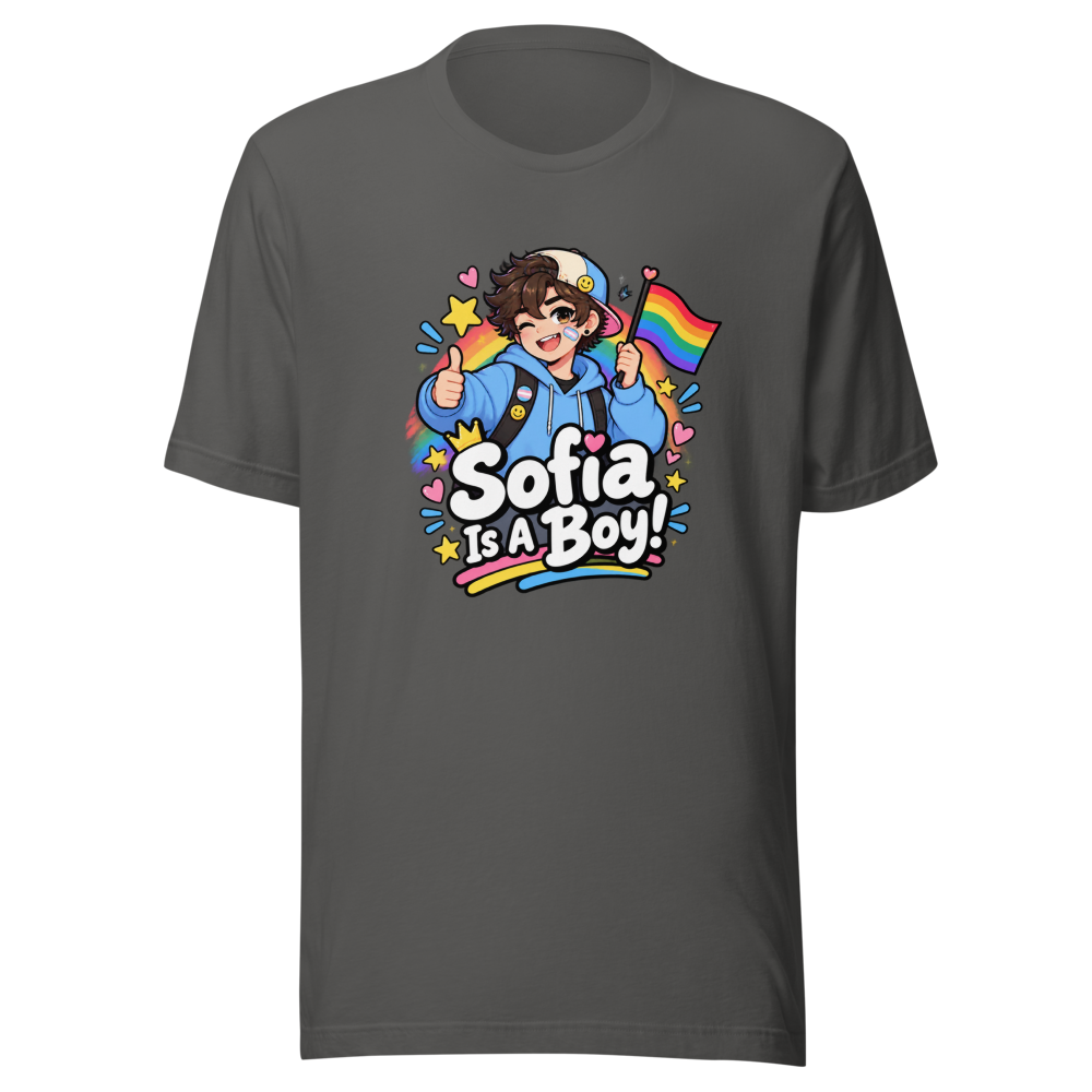 Sofia Is A Boy Trans Pride T-Shirt - Image 11