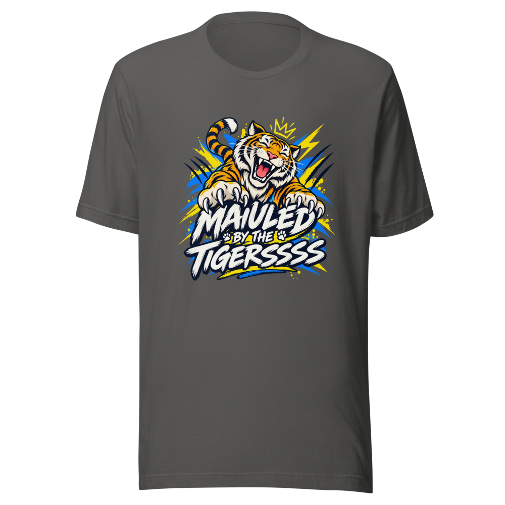 MAULED BY THE TIGERSSSS Funny Meme T-Shirt - Image 11