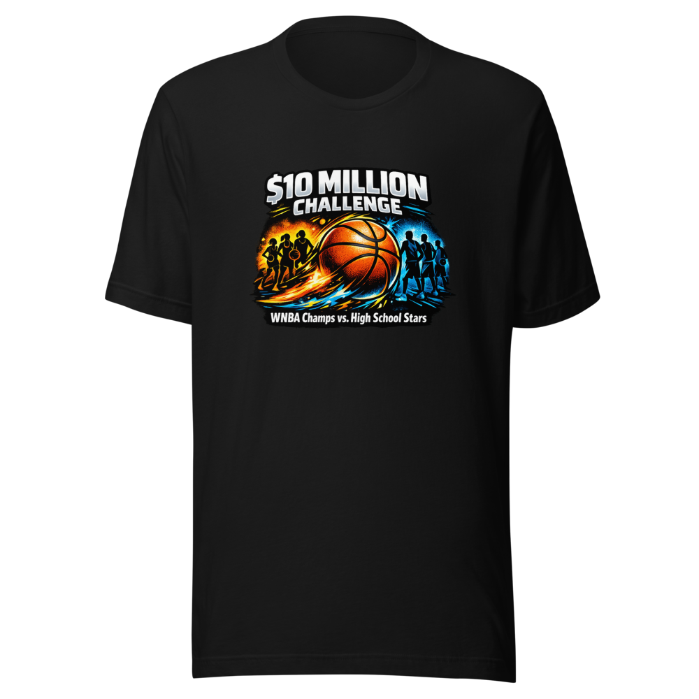 Clay Travis $10M WNBA vs High School Basketball Challenge Tee - Image 2