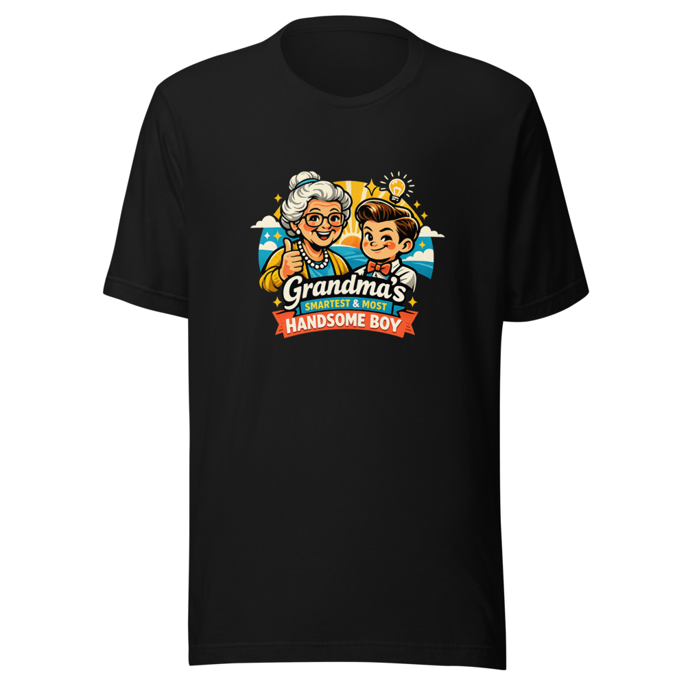 Grandma's Smartest & Most Handsome Boy Tee - Image 2