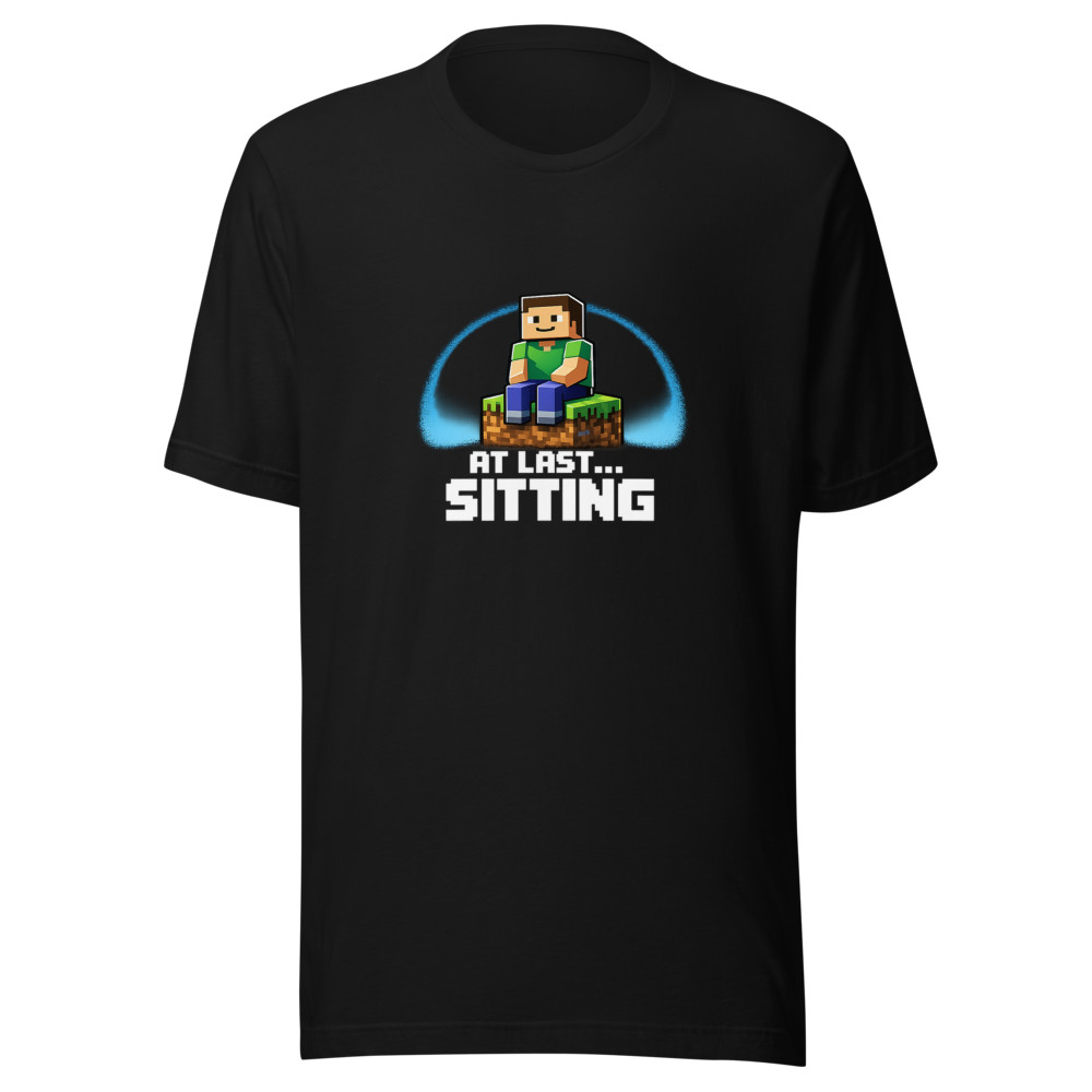 Minecraft Sitting Meme T-Shirt - Image 2