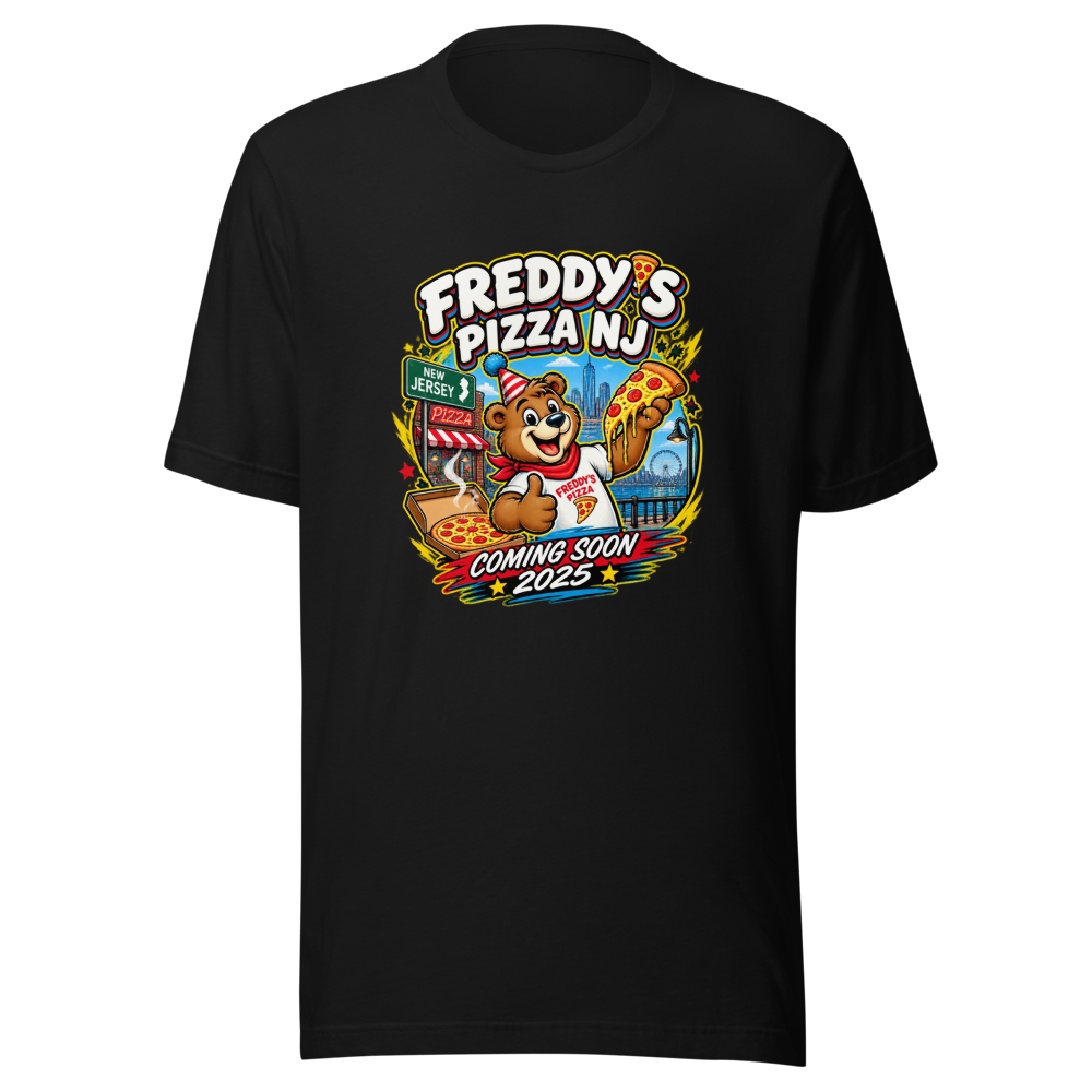 Freddy Fazbear's Pizza NJ - Coming Soon T-Shirt - Image 2