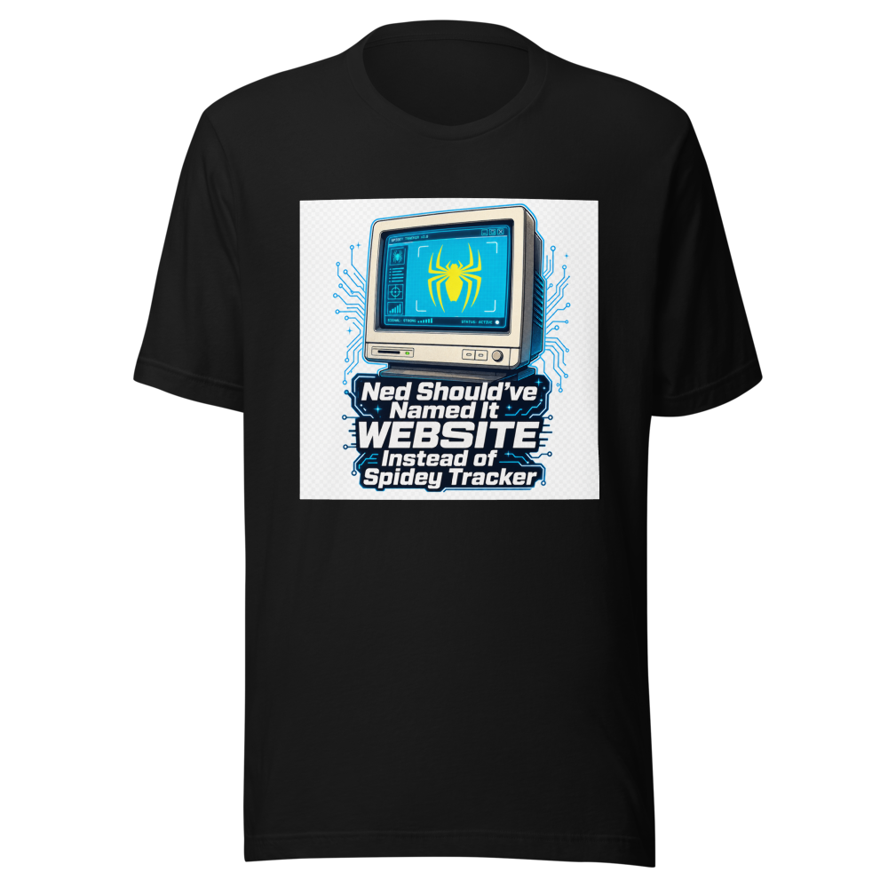 Ned's Website Tracker T-Shirt: Spider-Verse Fan Tee - Image 2