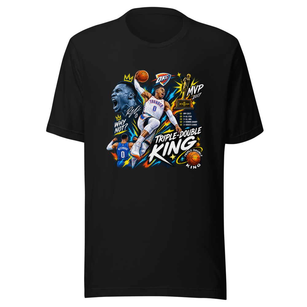 Russell Westbrook Triple-Double King T-Shirt - Image 2