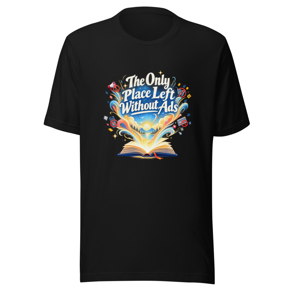 Escape the Ads: Book Lover's Tee - Image 2