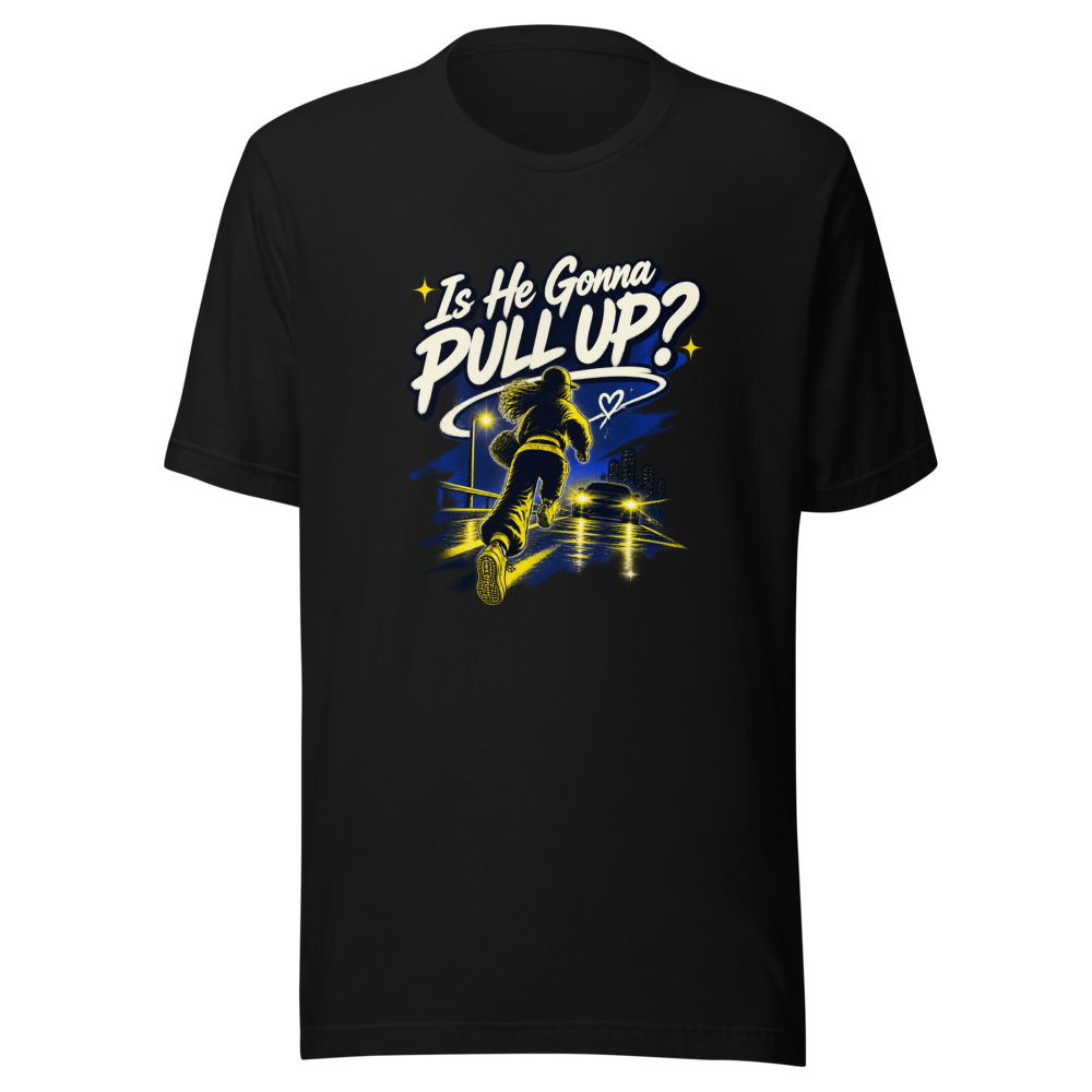 Is He Gonna Pull Up? Viral Meme T-Shirt - Image 2