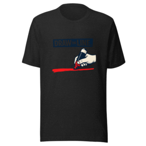 Draw The Line Funny Weight Loss Meme T-Shirt