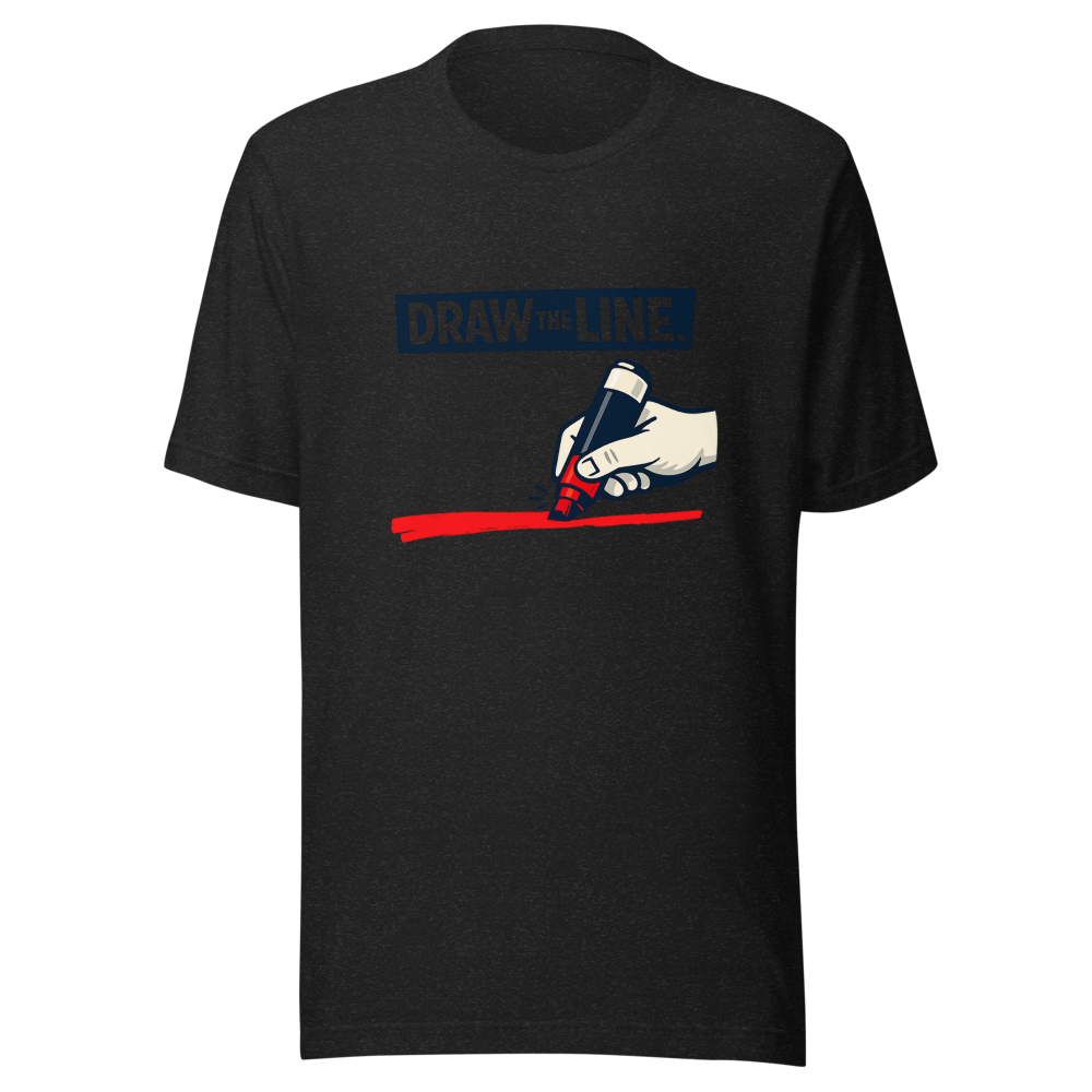 Draw The Line Funny Weight Loss Meme T-Shirt