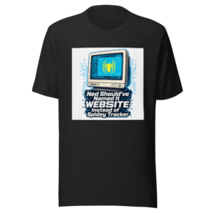 Ned's Website Tracker T-Shirt: Spider-Verse Fan Tee