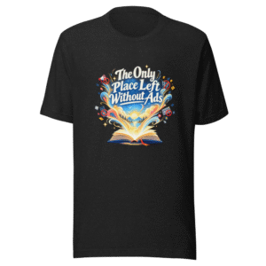 Escape the Ads: Book Lover's Tee