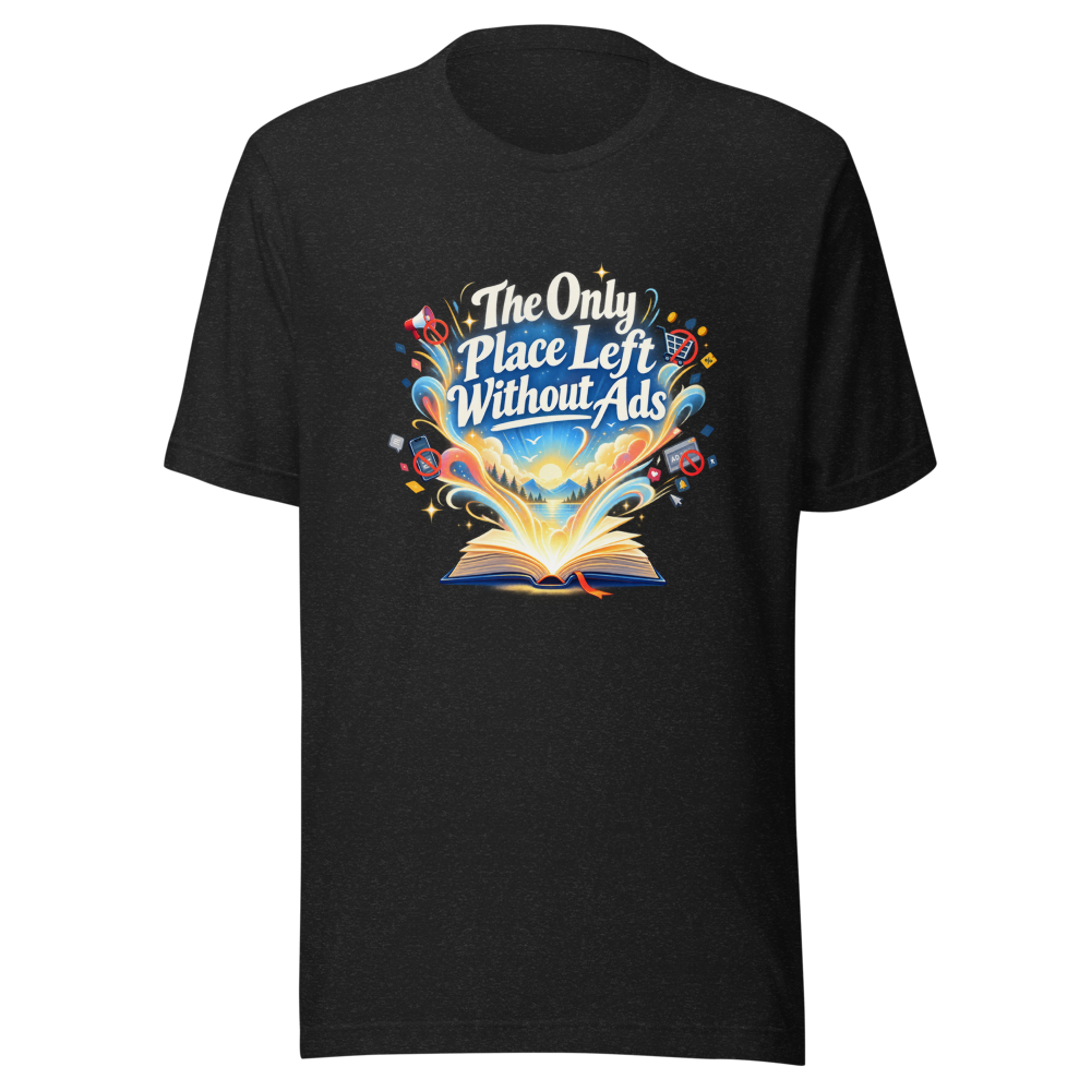 Escape the Ads: Book Lover's Tee