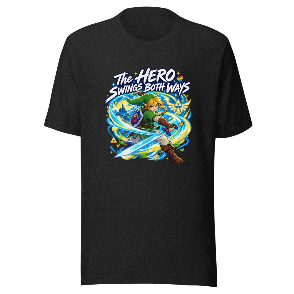 The Hero Swings Both Ways Zelda T-Shirt