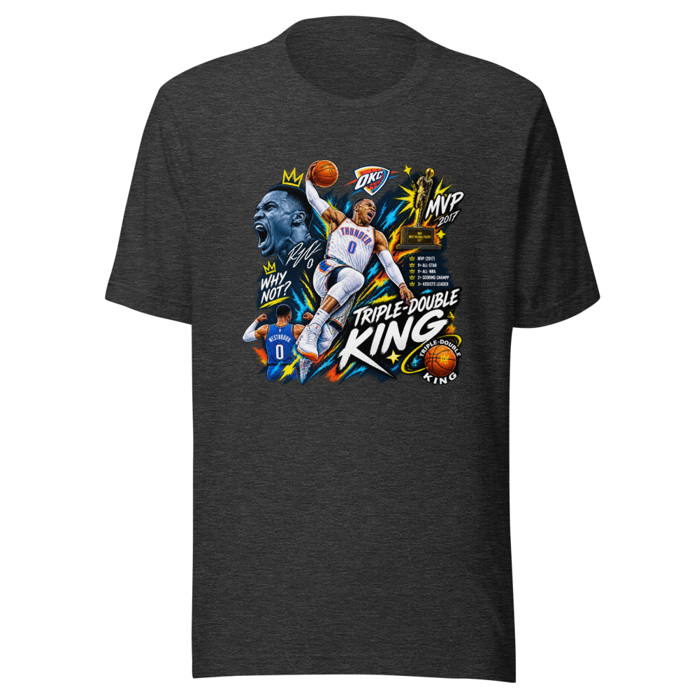Russell Westbrook Triple-Double King T-Shirt - Image 9