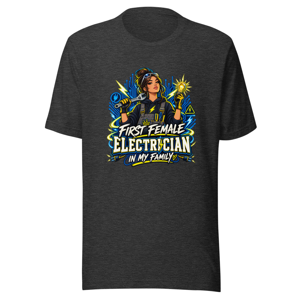 First Female Electrician Family T-Shirt - Image 9