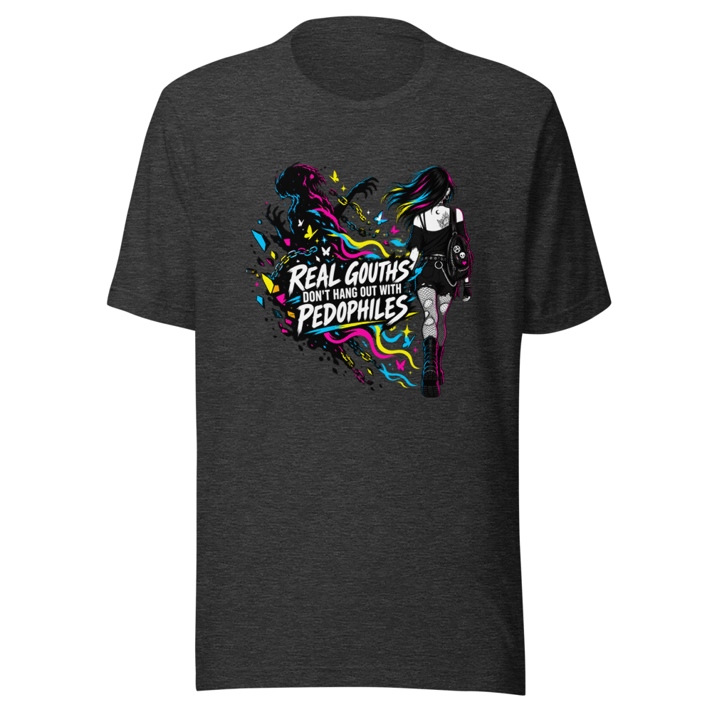 Real Goths Don't Hang Out With Pedophiles Tee - Image 9