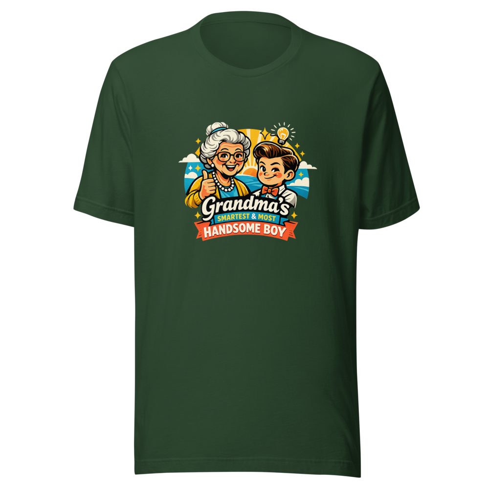 Grandma's Smartest & Most Handsome Boy Tee - Image 7