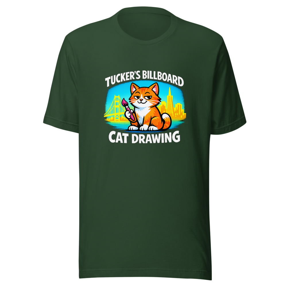 Tucker's Billboard Cat Drawing T-Shirt - Image 7
