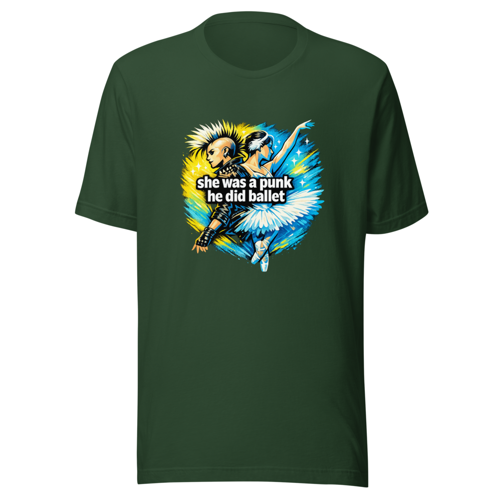 Punk & Ballet Aesthetic T-Shirt: She Was A Punk - Image 7