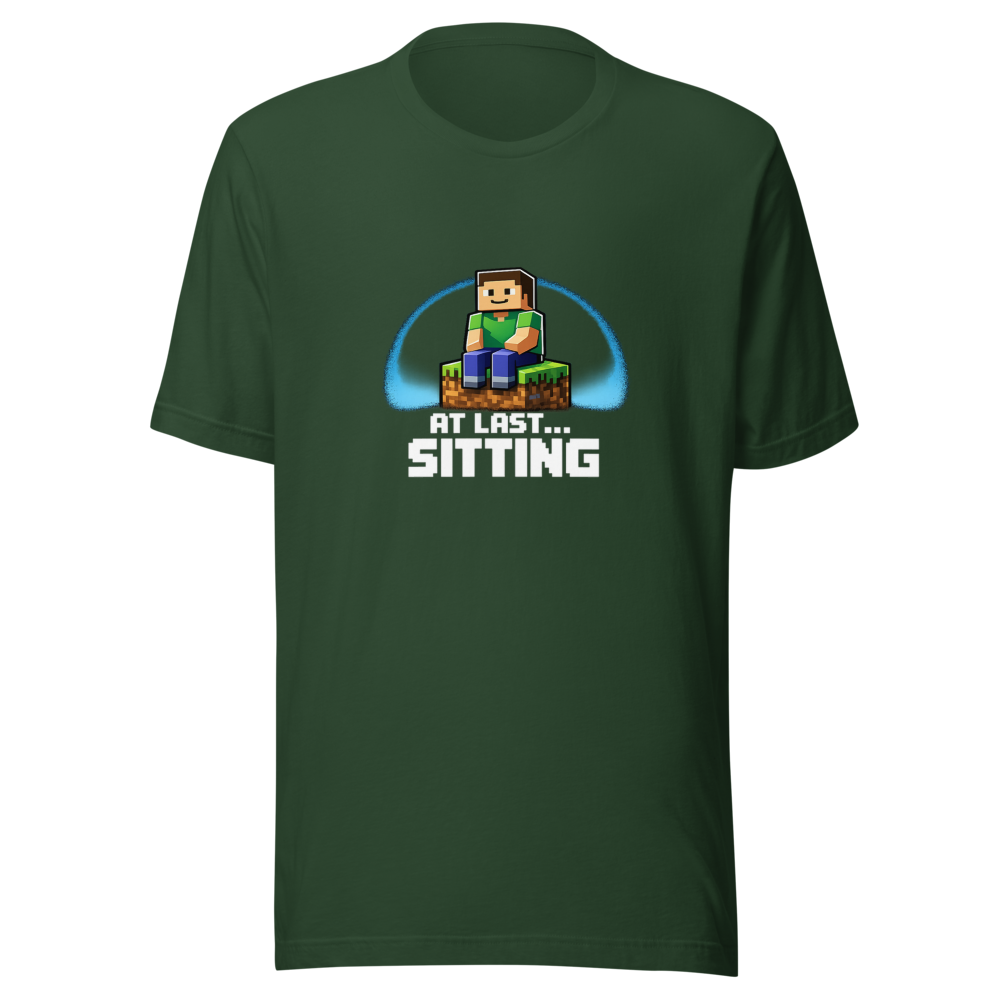 Minecraft Sitting Meme T-Shirt - Image 7