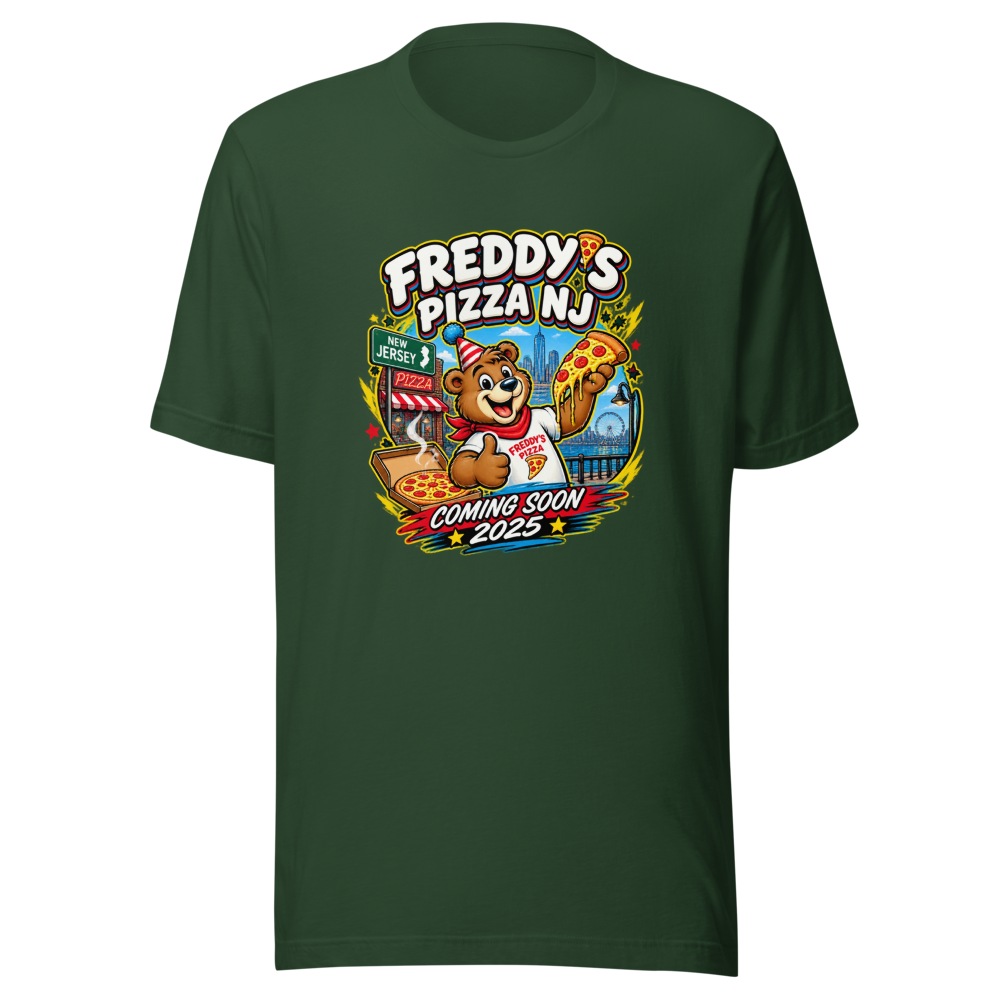 Freddy Fazbear's Pizza NJ - Coming Soon T-Shirt - Image 7