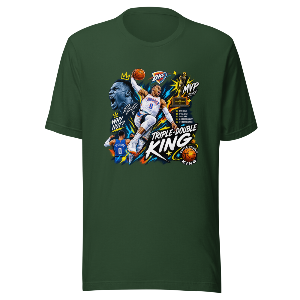 Russell Westbrook Triple-Double King T-Shirt - Image 7
