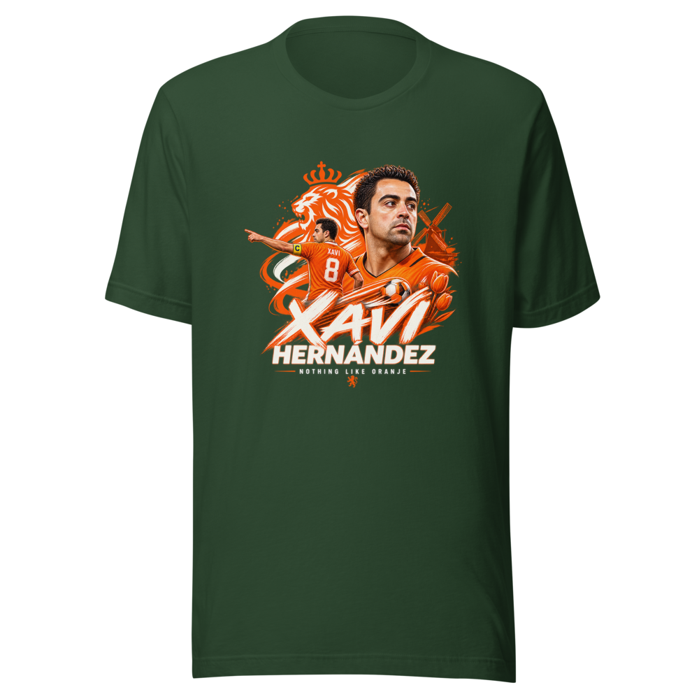 Xavi Hernández 'Nothing Like Oranje' Coach T-Shirt - Image 7